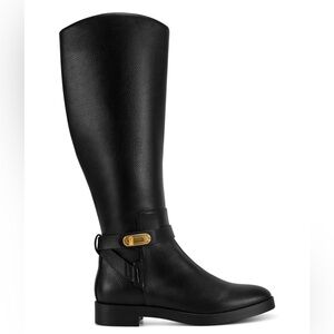 Donna Karan Women's Block Heel Riding Boots. Size 8.5. Black. NIB